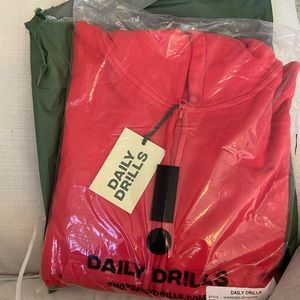 Daily Drills Red Zip-Up Hoodie